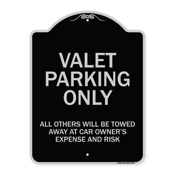 Designer Series-Valet Parking All Others Will Be Towed Away Car Owner, 24" x 18", BS-1824-9744